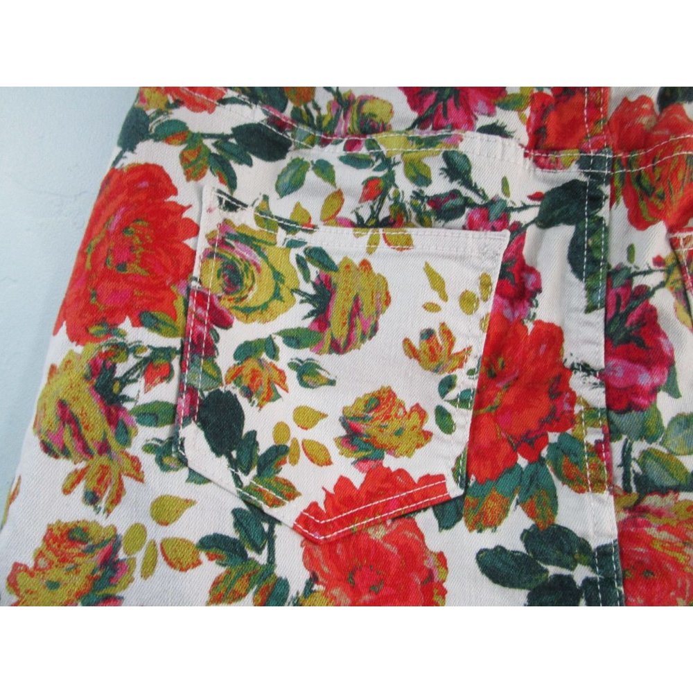 Maeve by Antrhopologie Rose Garden Floral Fringed Hem Skirt Ladies 10 GUC - Picture 12 of 16